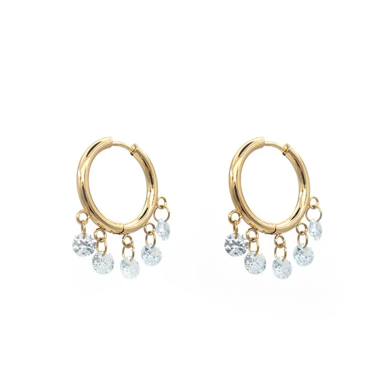 골드 데인티 스터드 이어링