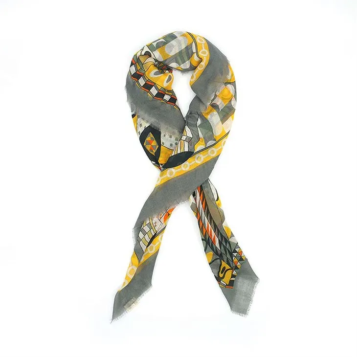 그레이시 헤리티지 프린트 울 반다나