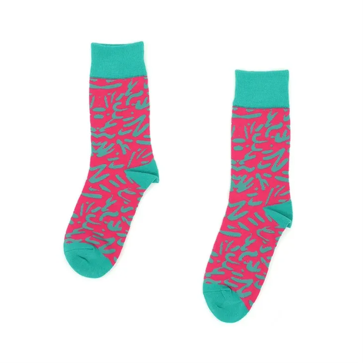 라인 코튼 양말