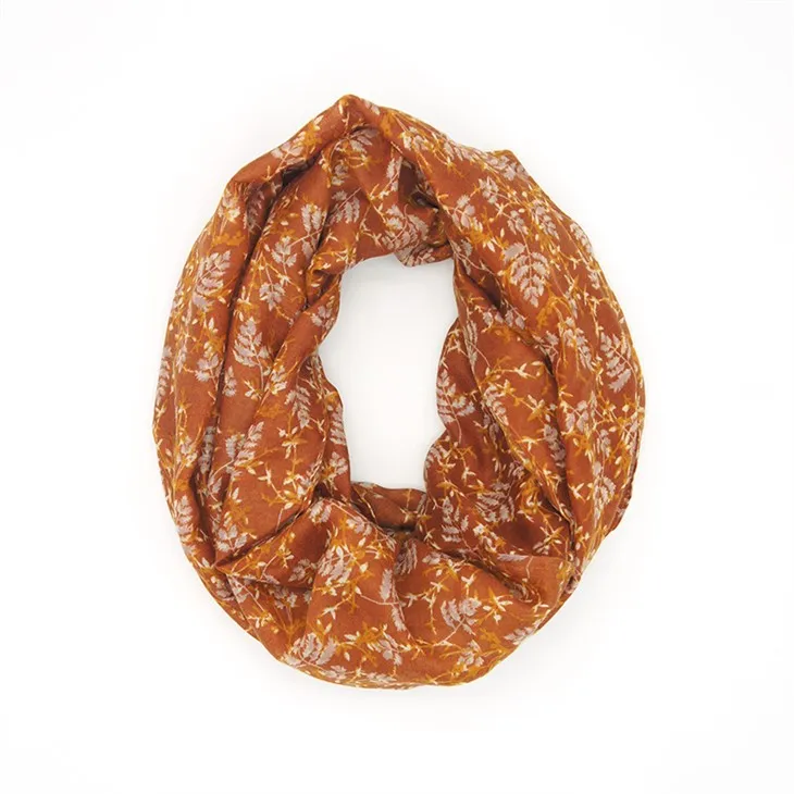 여성용 레드 플로럴 스카프