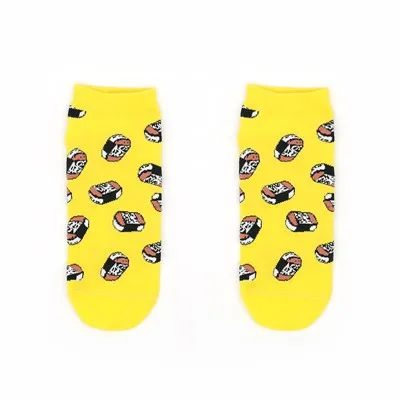 노란색 초밥 코튼 양말